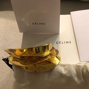 Céline gold sculptural bracelet - 100% auth